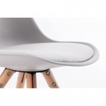 Set di 2 sedie scandinave gambe in legno chiaro SNOOP (Grigio)