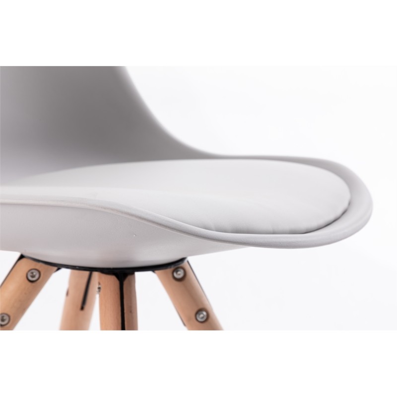 Juego de 2 sillas escandinavas patas de madera clara SNOOP (Gris) - image 57653