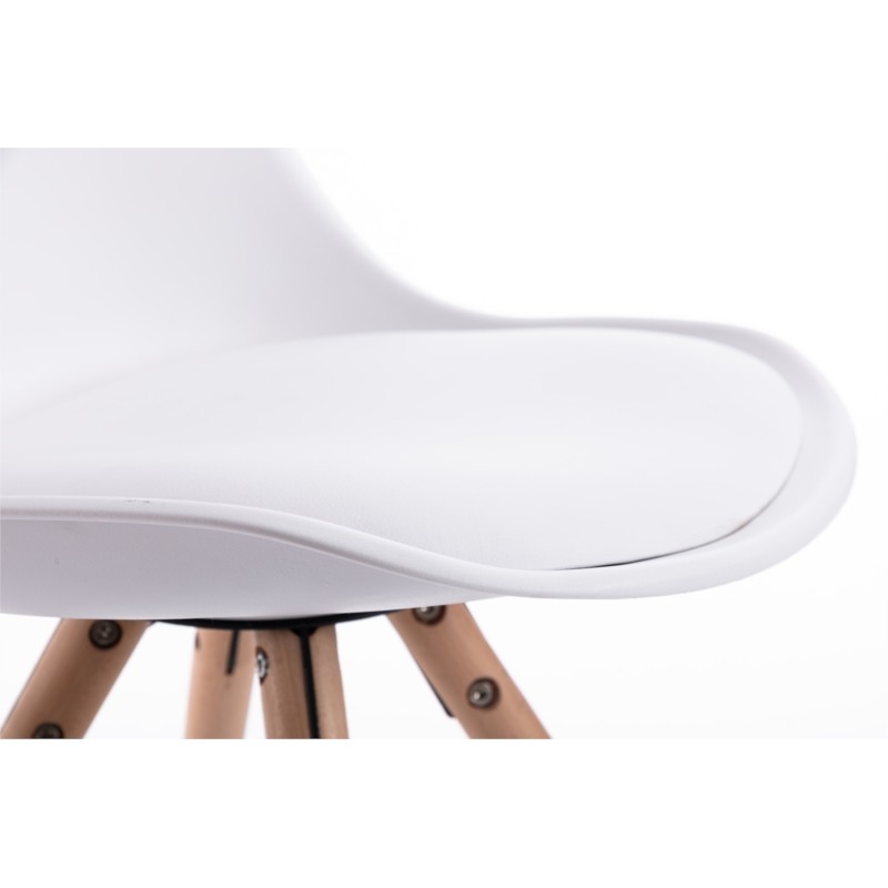  Set of 2 Scandinavian chairs legs light wood SNOOP (White) - image 57657