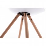  Set di 2 sedie scandinave gambe in legno chiaro SNOOP (Bianco)