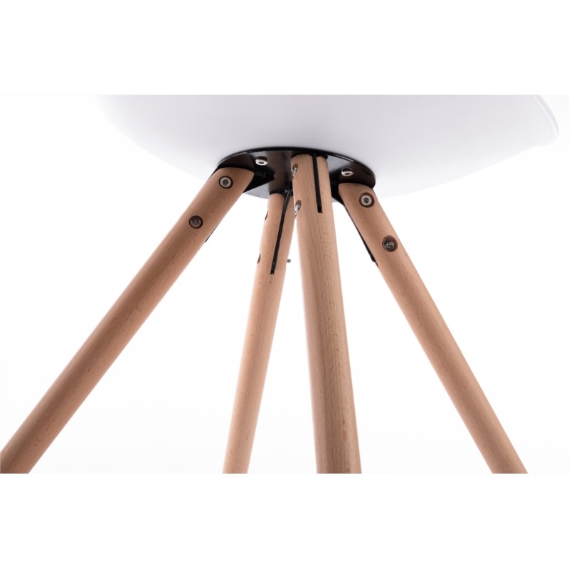  Set von 2 skandinavischen Stühlen Beine helles Holz SNOOP (Weiß) - image 57658