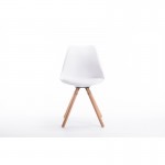  Set di 2 sedie scandinave gambe in legno chiaro SNOOP (Bianco)