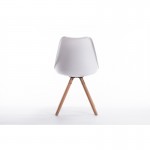  Set von 2 skandinavischen Stühlen Beine helles Holz SNOOP (Weiß)