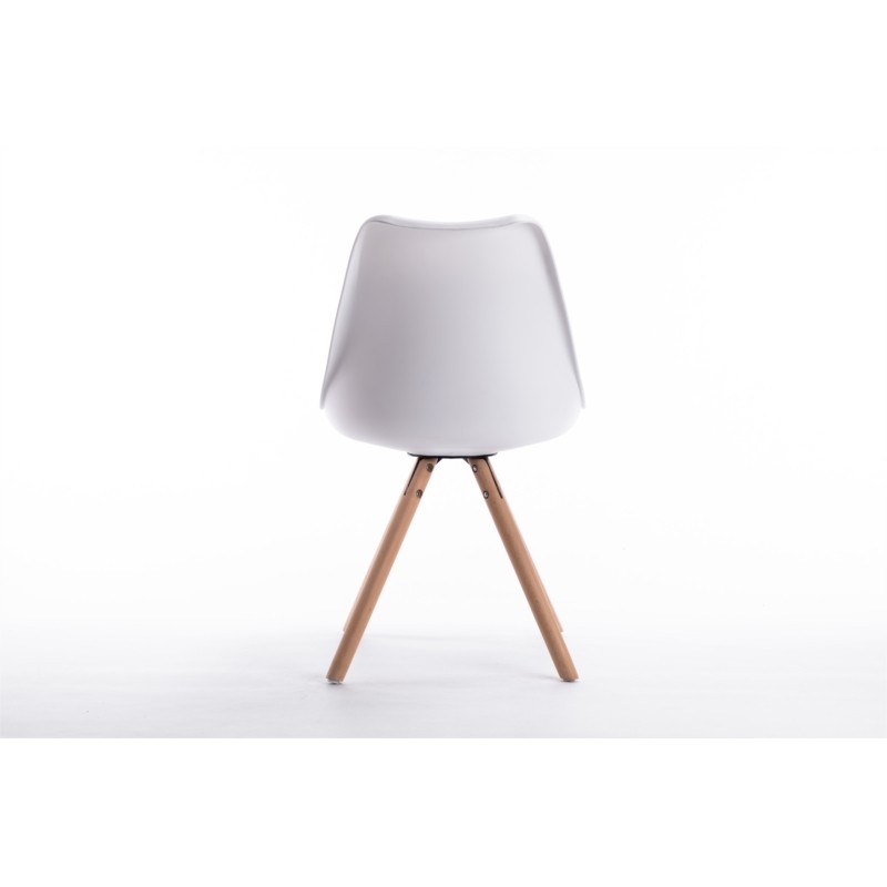  Set di 2 sedie scandinave gambe in legno chiaro SNOOP (Bianco) - image 57666