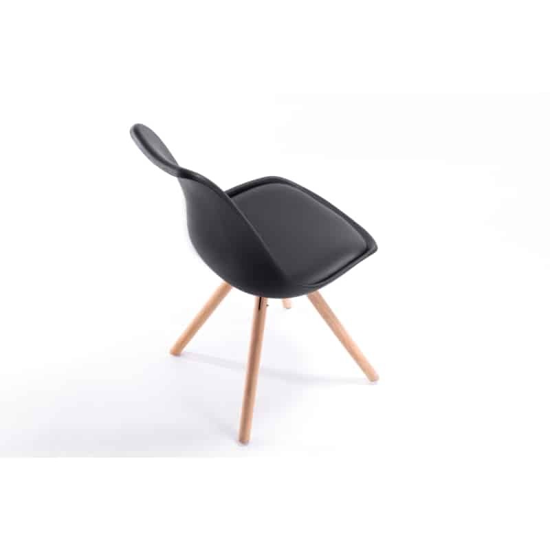 Lot de 2 chaises scandinaves pieds bois clairs SNOOP (Noir) - image 57667