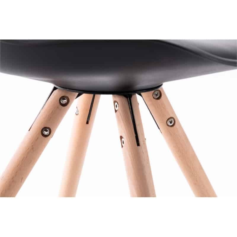 Set di 2 sedie scandinave gambe in legno chiaro SNOOP (Nero) - image 57671