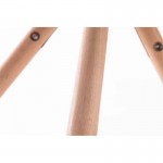 Set di 2 sedie scandinave gambe in legno chiaro SNOOP (Nero)