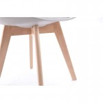 Set di 2 sedie scandinave gambe in legno chiaro SIRIUS (Grigio)