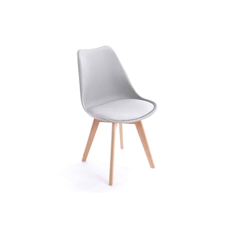 Juego de 2 sillas escandinavas patas madera clara SIRIUS (Gris) - image 57701
