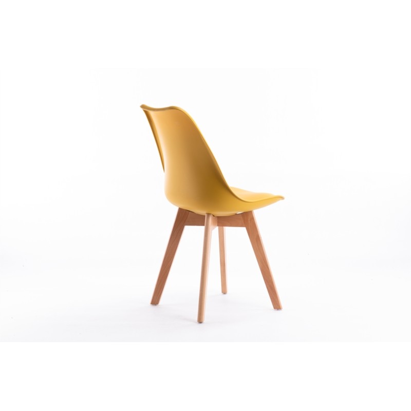 Set di 2 sedie scandinave gambe in legno chiaro SIRIUS (Giallo) - image 57747