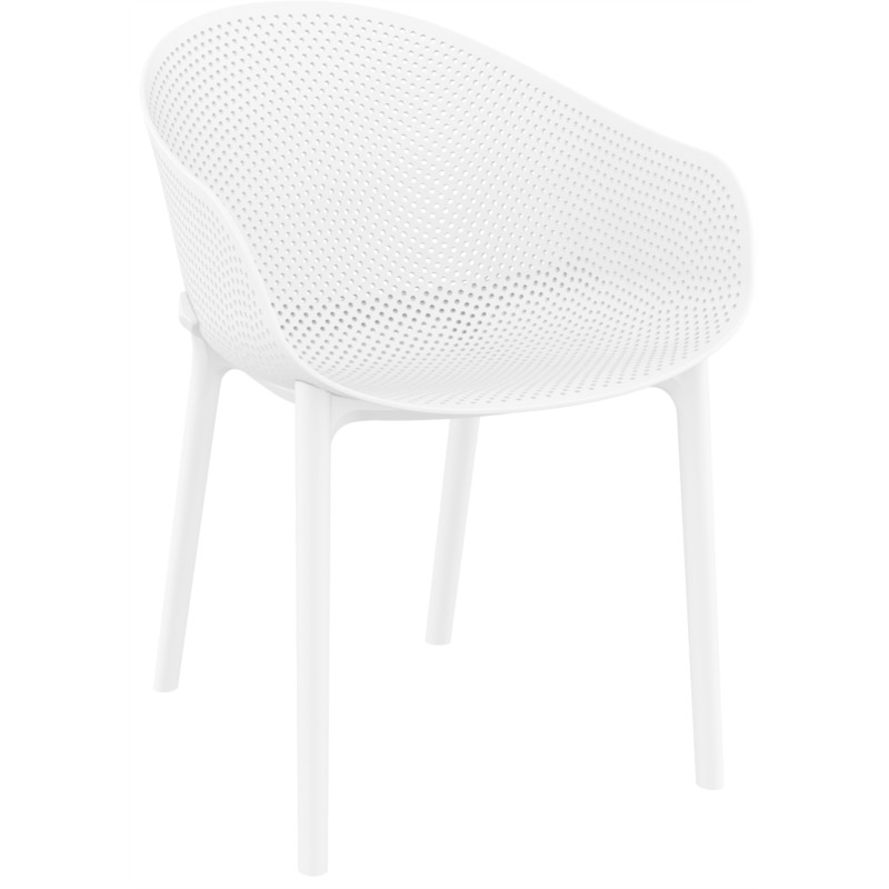 Lot de 4 chaises en polypropylène Intérieur-Extérieur BREHAT (Blanc) - image 57795