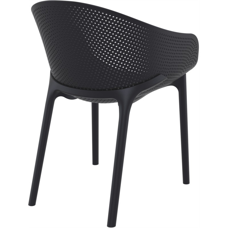 Set mit 4 Stühlen aus Polypropylen Innen-Außen BREHAT (Schwarz) - image 57800