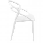 Lot de 4 chaises en polypropylène Intérieur-Extérieur IBIZA (Blanc)