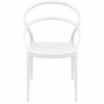 Juego de 4 sillas en polipropileno Interior-Exterior IBIZA (Blanco)