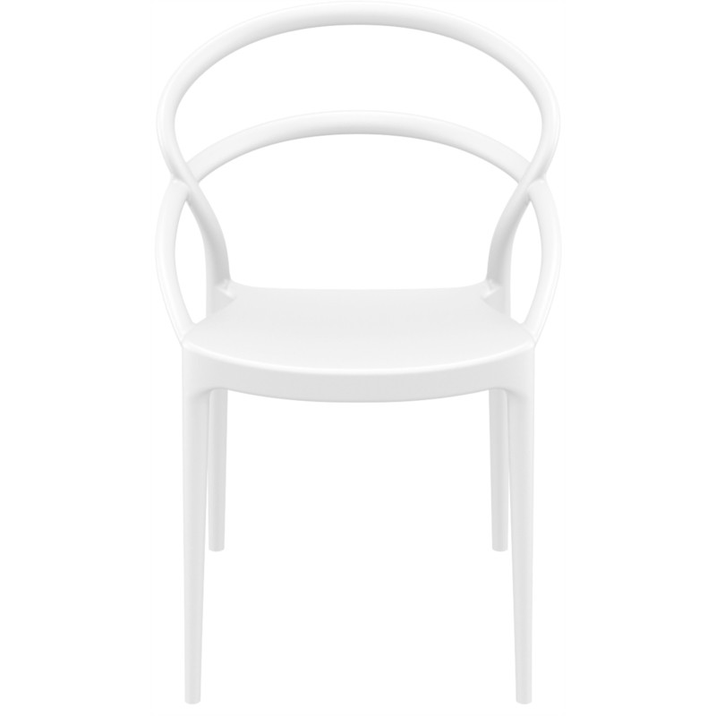 Juego de 4 sillas en polipropileno Interior-Exterior IBIZA (Blanco) - image 57812