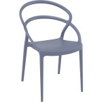 Set aus 4 Stühlen aus Polypropylen Interieur-Exterieur IBIZA (Grau)