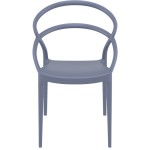 Set di 4 sedie in polipropilene Interno-Esterno IBIZA (Grigio)