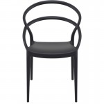 Set of 4 inner-outdoor polypropylene chairs IBIZA (Black)