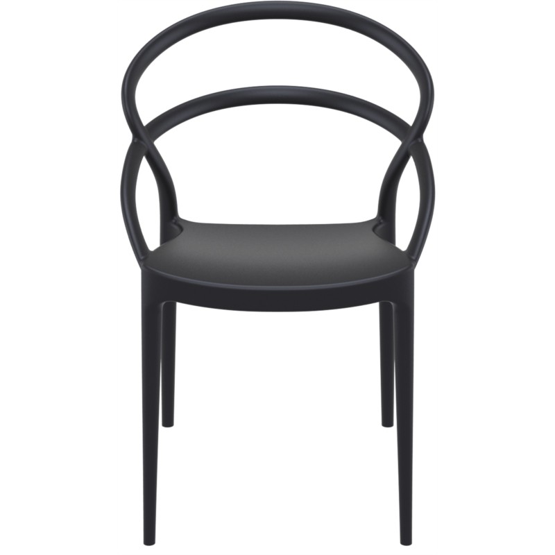 Lot de 4 chaises en polypropylène Intérieur-Extérieur IBIZA (Noir) - image 57833