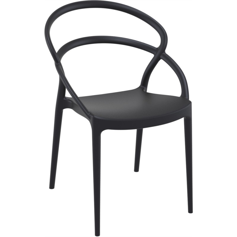 Lot de 4 chaises en polypropylène Intérieur-Extérieur IBIZA (Noir) - image 57834
