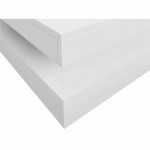 Table basse rotative 2 plateaux 70x70 cm ANNIE (Blanc)