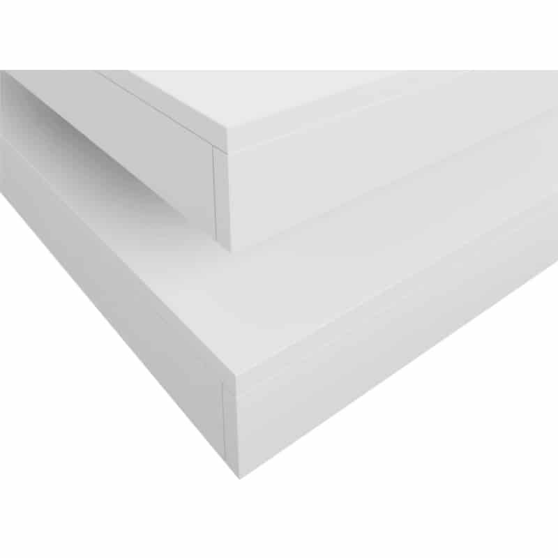 Table basse rotative 2 plateaux 70x70 cm ANNIE (Blanc) - image 57911