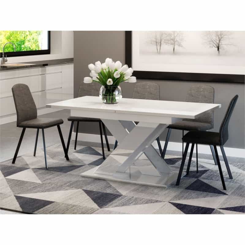 Extendable dining table 140, 180 cm ROXY (White) - image 57946