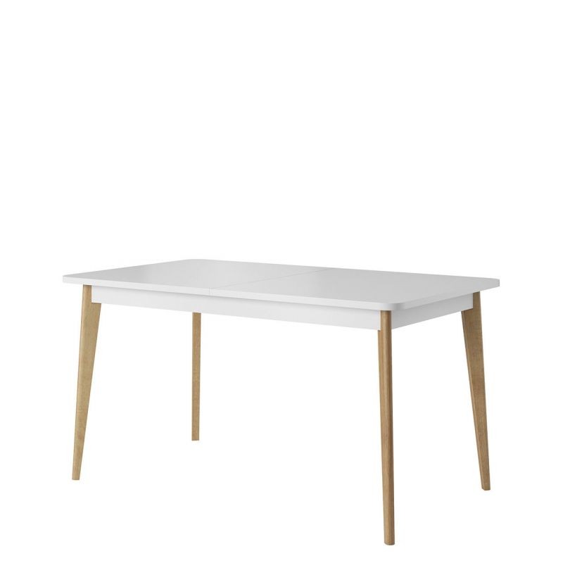 Table à manger extensible scandinave 140, 180 cm PRYSK (Blanc, bois) - image 57947