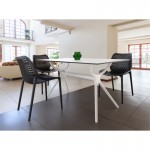 Tisch 140 cm Indoor-Outdoor MALTA (Weiß)