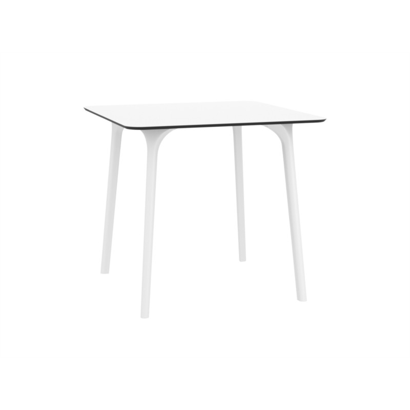 Table carrée 80 cm Intérieur Extérieur MAYLI (Blanc)