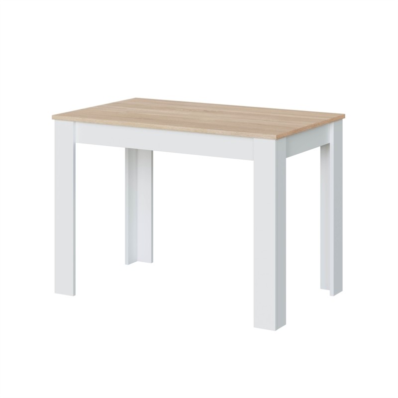 Table à manger L109xP67 cm VESON (Blanc, Chêne) - image 58013