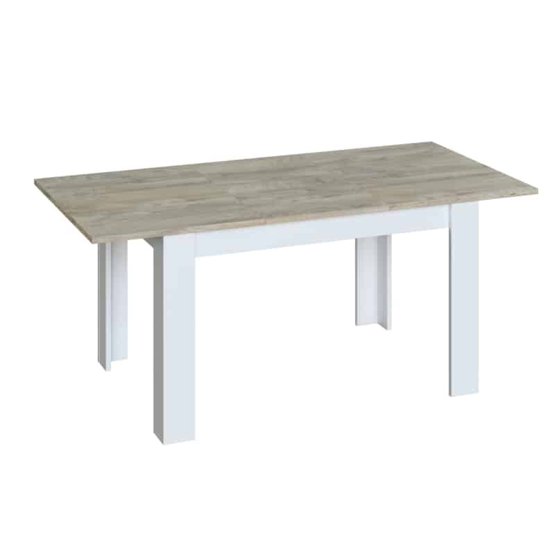 Extendable dining table L140, 190 cm VESON (White, bleached wood) - image 58046