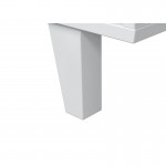 Tavolino con pannello centrale di sollevamento L100xD68 cm VESON (Bianco, rovere)