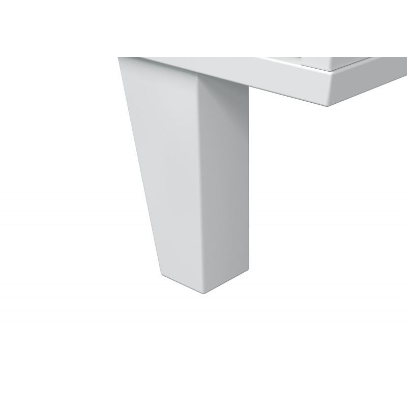 Table basse avec panneau central relevable L100xP68 cm VESON (Blanc, chêne) - image 58111