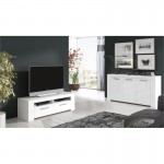 TV stand with 2 doors and 2 storage niches L120 cm (White)