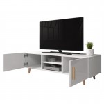 TV stand 2 doors and 2 niches SWEED (White, grey)