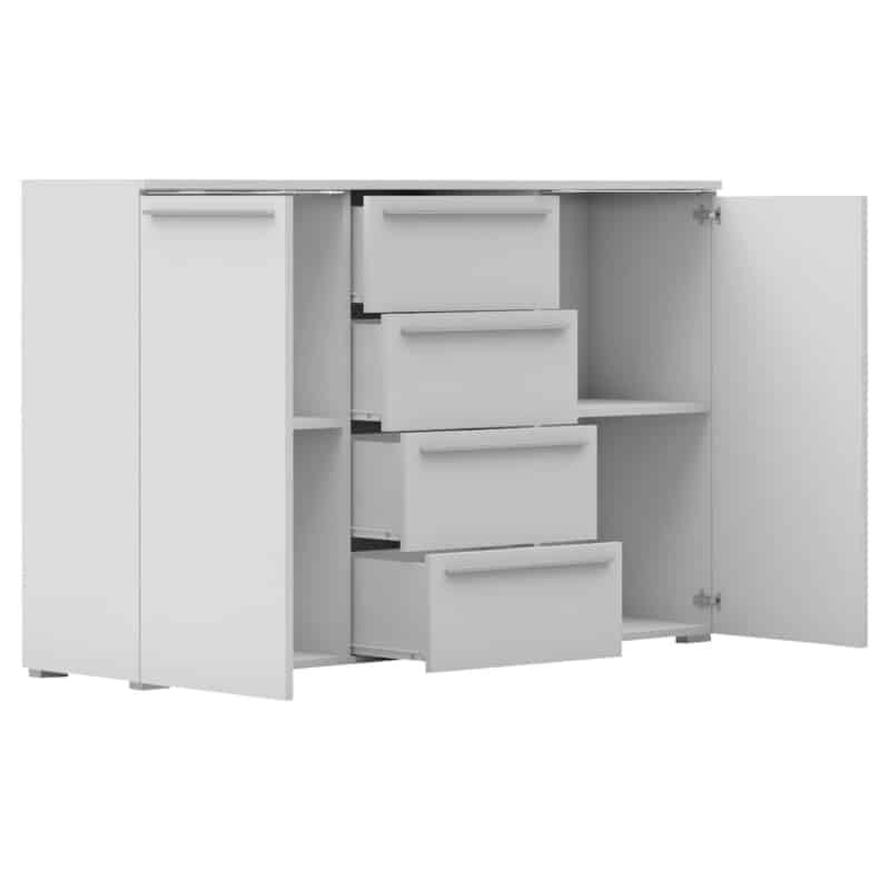 Sideboard 2 Türen und 4 Schubladen BARNET (Weiß) - image 58788