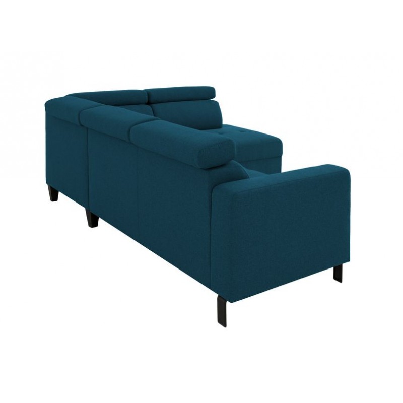 Corner sofa convertible 5 places headrest fabric JACKY Blue oil - image 58874