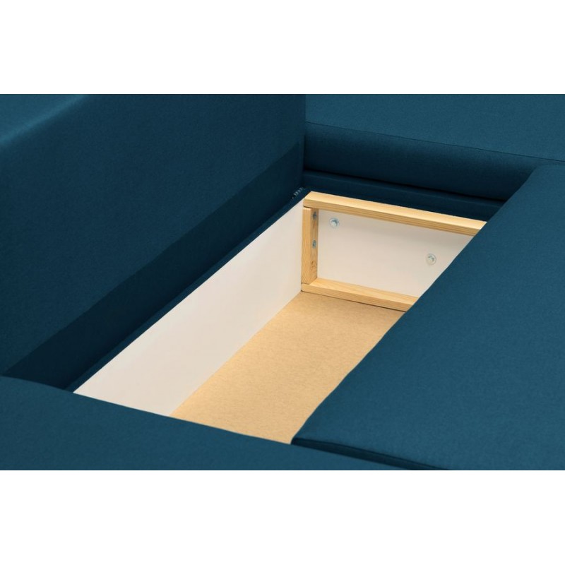 Convertible corner sofa 5 places fabric Left Corner CHAPUIS (Petrol blue) - image 58898