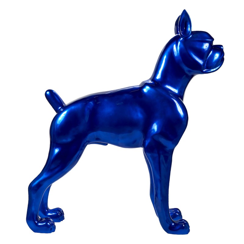 Statua decorativa in resina design DOG URUS (H152 cm) (Metallo blu)