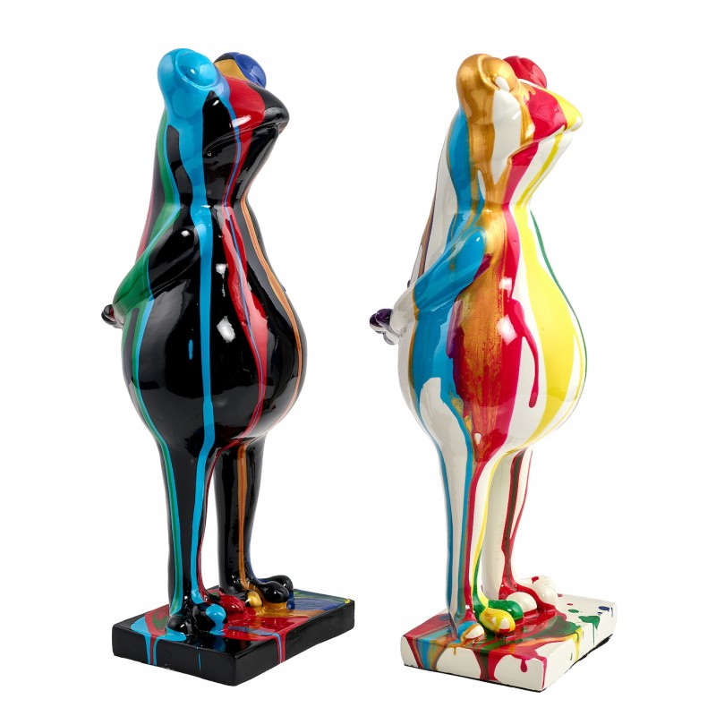 Set mit 2 Statuen Harz Design FROG FRANGINE (H31 cm) (Mehrfarbig) - image 59054