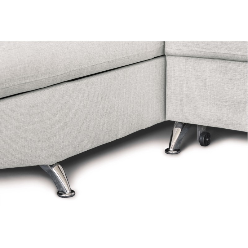 Convertible corner sofa 5 seats fabric Left Corner RIO (Pearl Grey) - image 59063