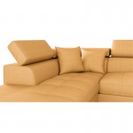 Convertible corner sofa 5 places fabric Left Corner RIO (Ochre yellow)