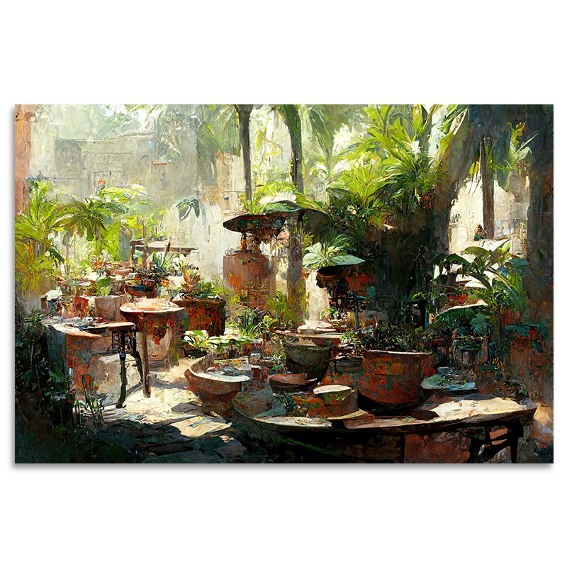 Tischdruck Metallträger Spanische Gärten (mehrfarbig) - image 59155