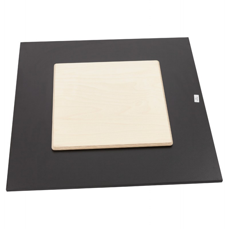 Square table top in compressed resin PHIL (68x68 cm) (black) - image 59244