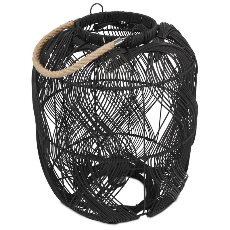 Lámpara de mesa LANTERN rattan (negro) - image 59255