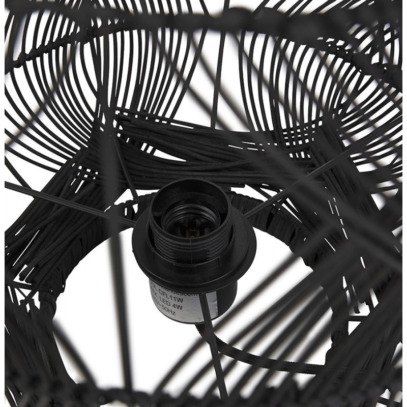 Lampe de table LANTERNE en rotin (noir) - image 59258
