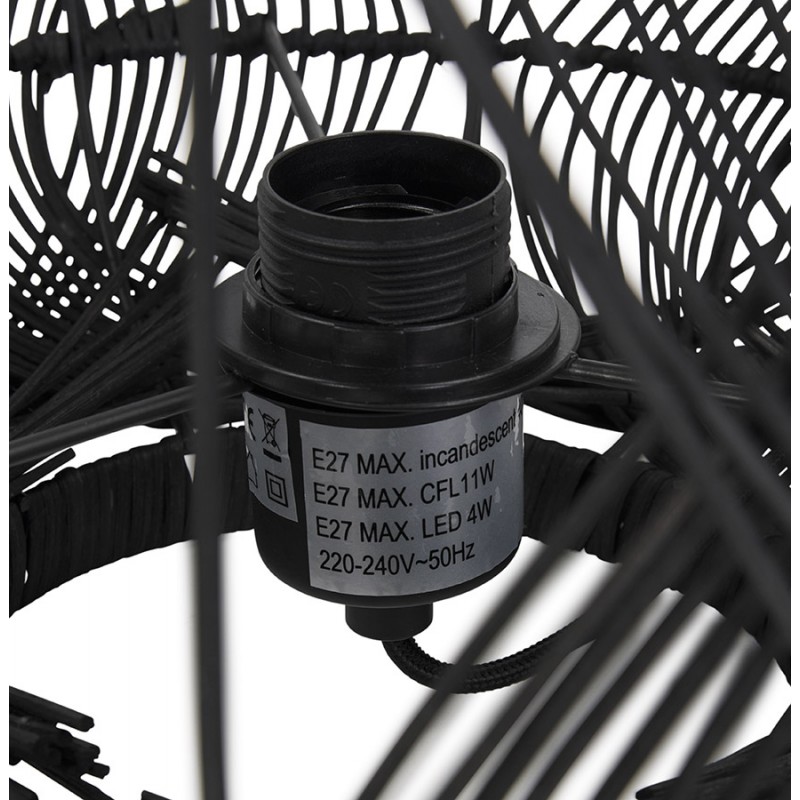 Lámpara de mesa LANTERN rattan (negro) - image 59259