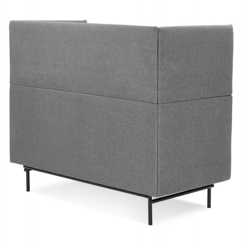 Straight sofa design fabric 2 places DIXON (dark gray) - image 59296
