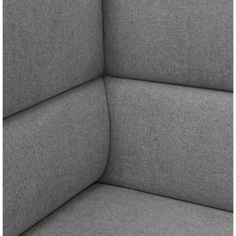 Straight sofa design fabric 2 places DIXON (dark gray) - image 59300